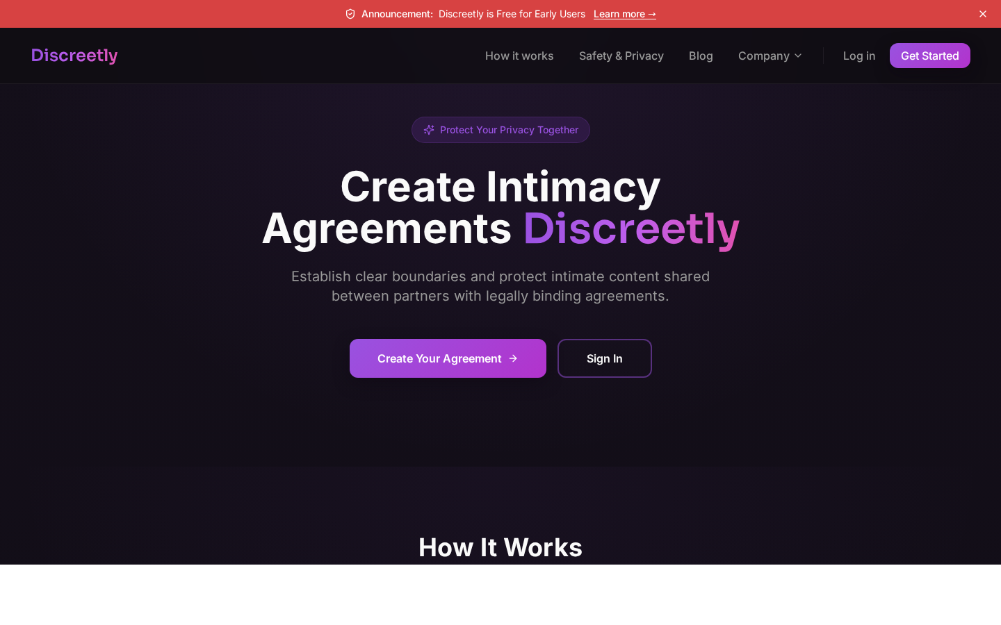 Discreetly homepage
